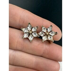 Vintage‎ Trifari Clip On Earrings Rhinestone 1952 Phillipe Twinkle